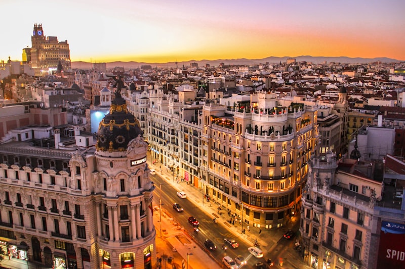 Vista panorámica de Madrid, España